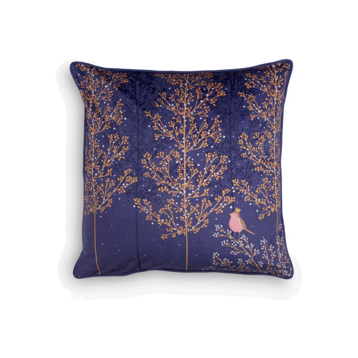 Sara Miller Moonlit Dreams Robin Christmas Cushion