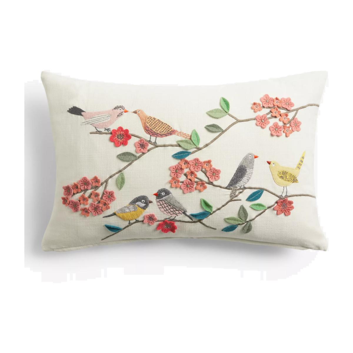 John Lewis & Partners Country Birds Cushion, Multi – image 1