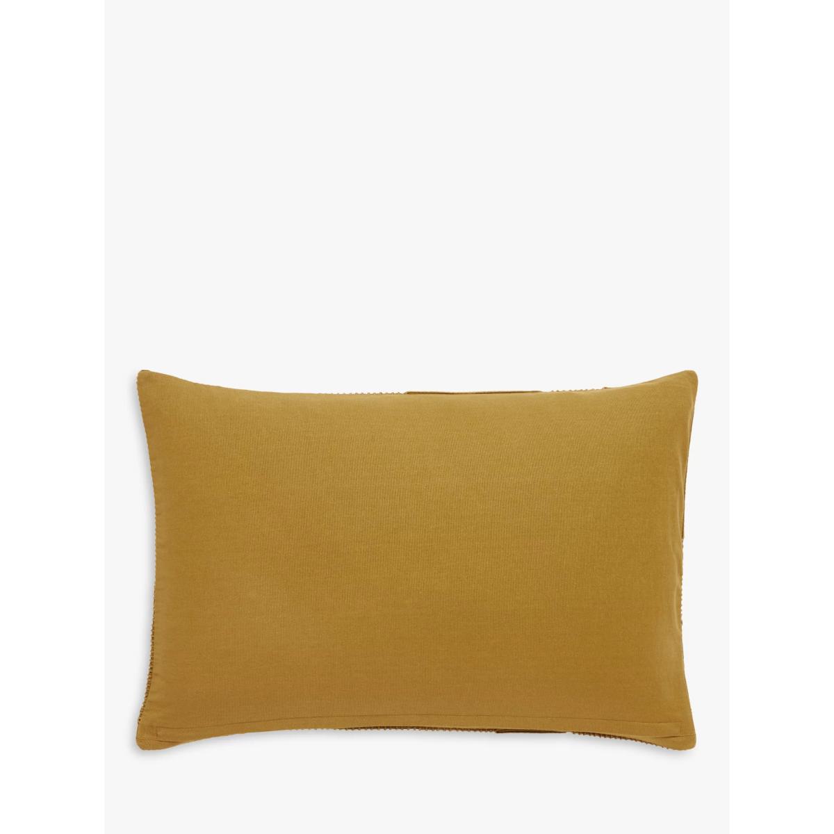 John Lewis Corded Texture Cushion, Ochre – image 2