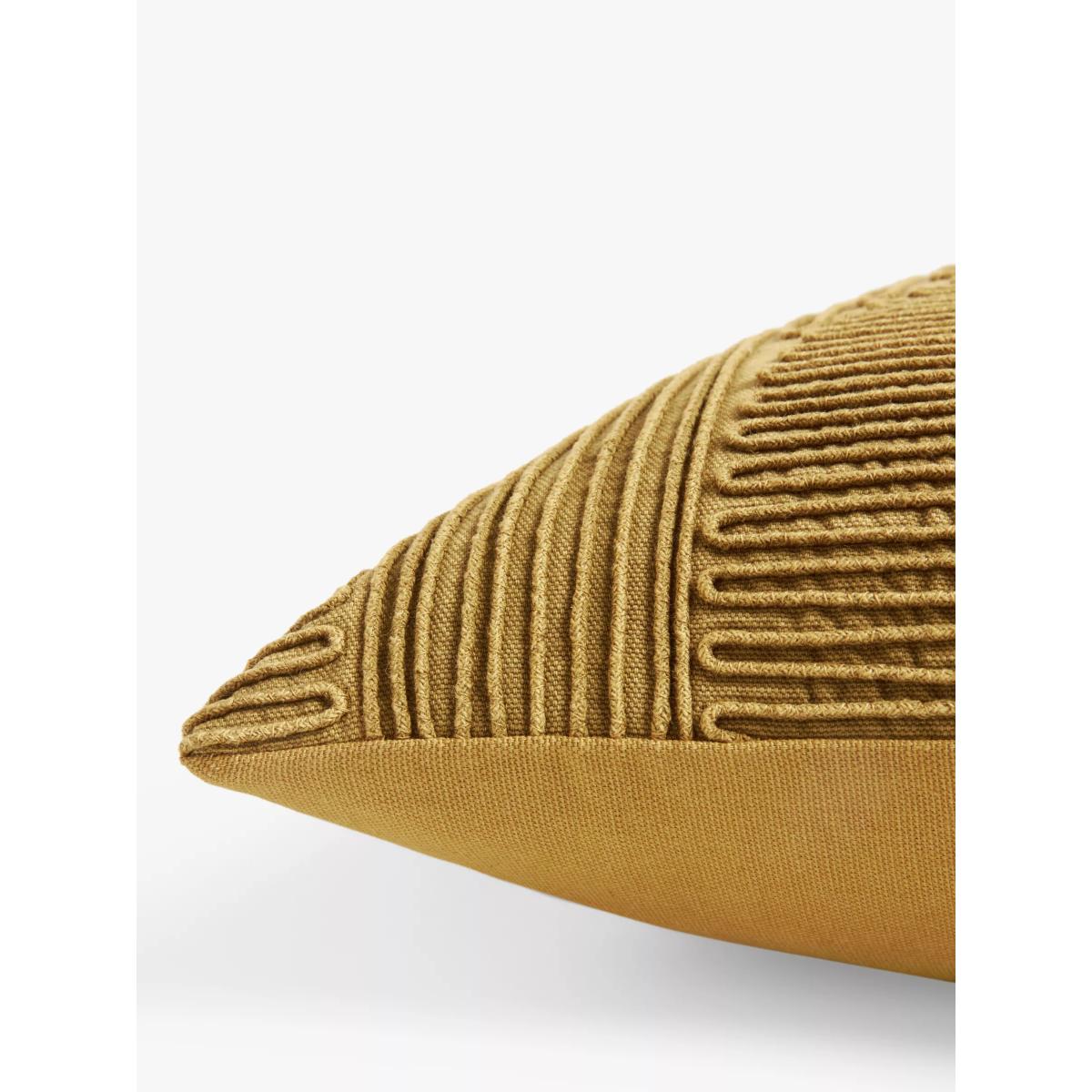John Lewis Corded Texture Cushion, Ochre – image 3