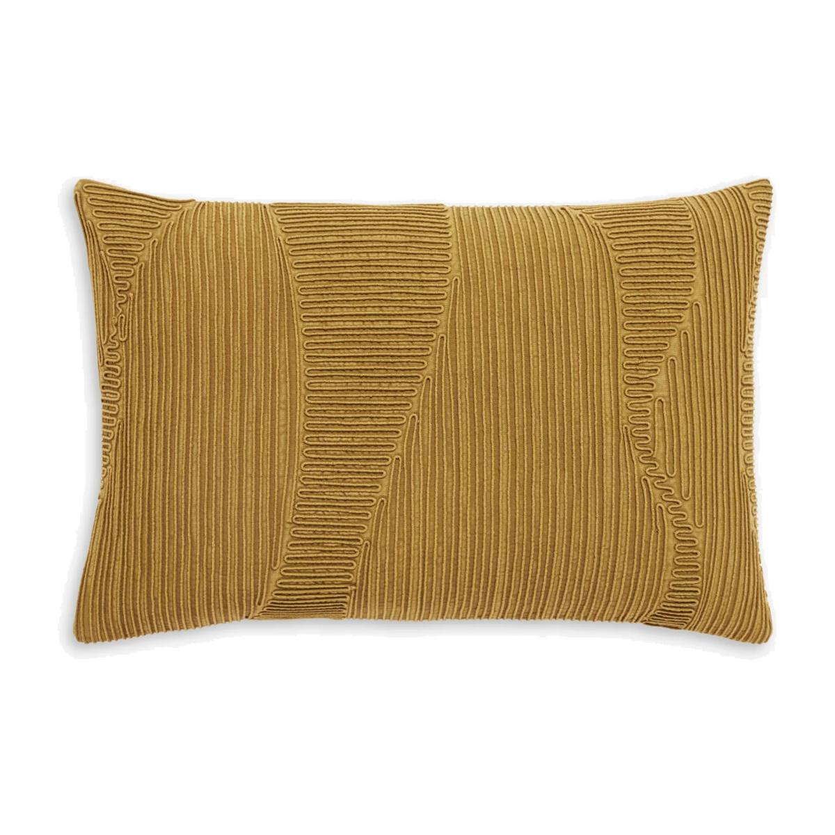 John Lewis Corded Texture Cushion, Ochre – image 1
