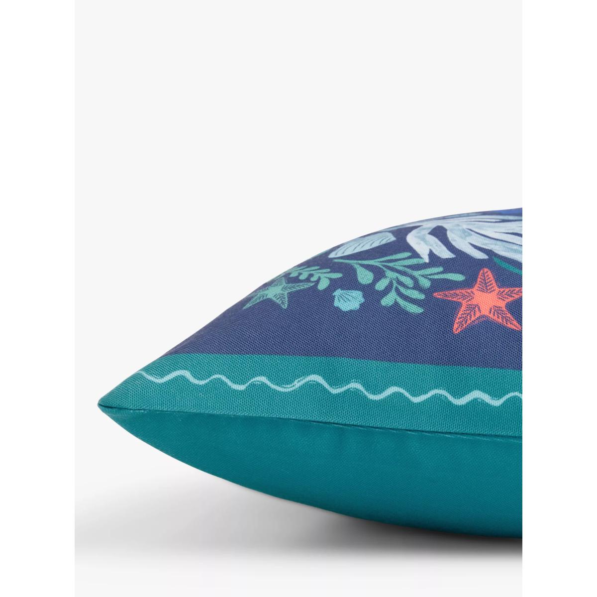 John Lewis Vejaro Coral Indoor/Outdoor Cushion, Navy – image 4