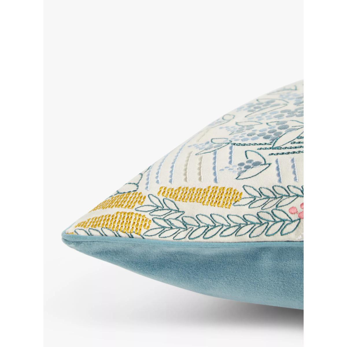 John Lewis & Partners Leona Garden Cushion, Cornflower Blue – image 3
