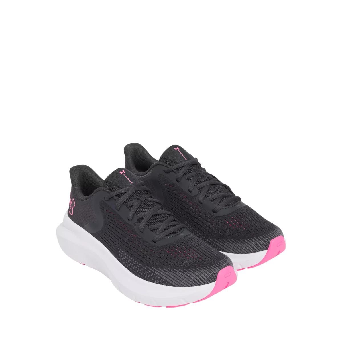 Under Armour Lace Up Cushioned Running Shoes, Anthracite/Pink – image 4