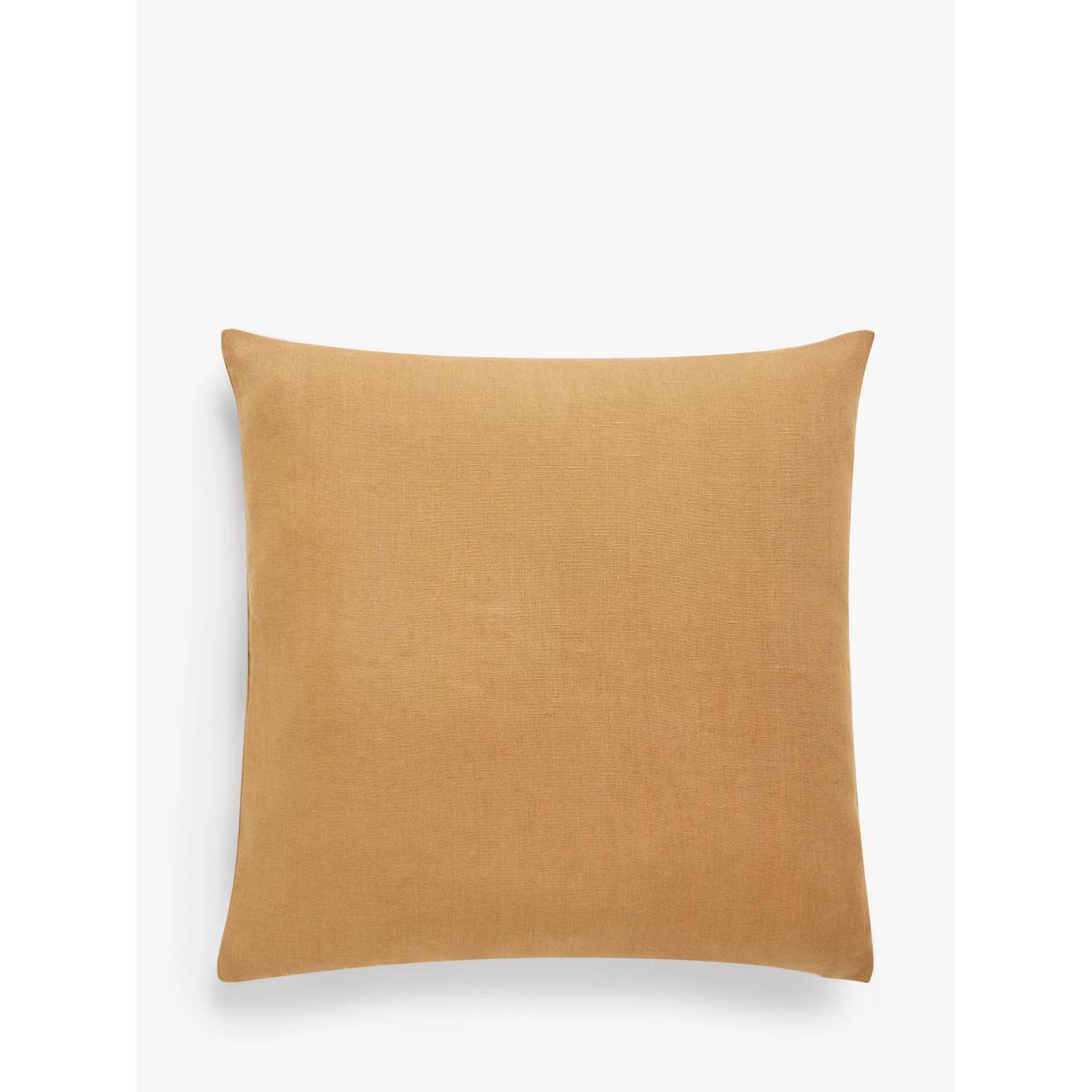 John Lewis Linen Cushion, Caramel – image 3