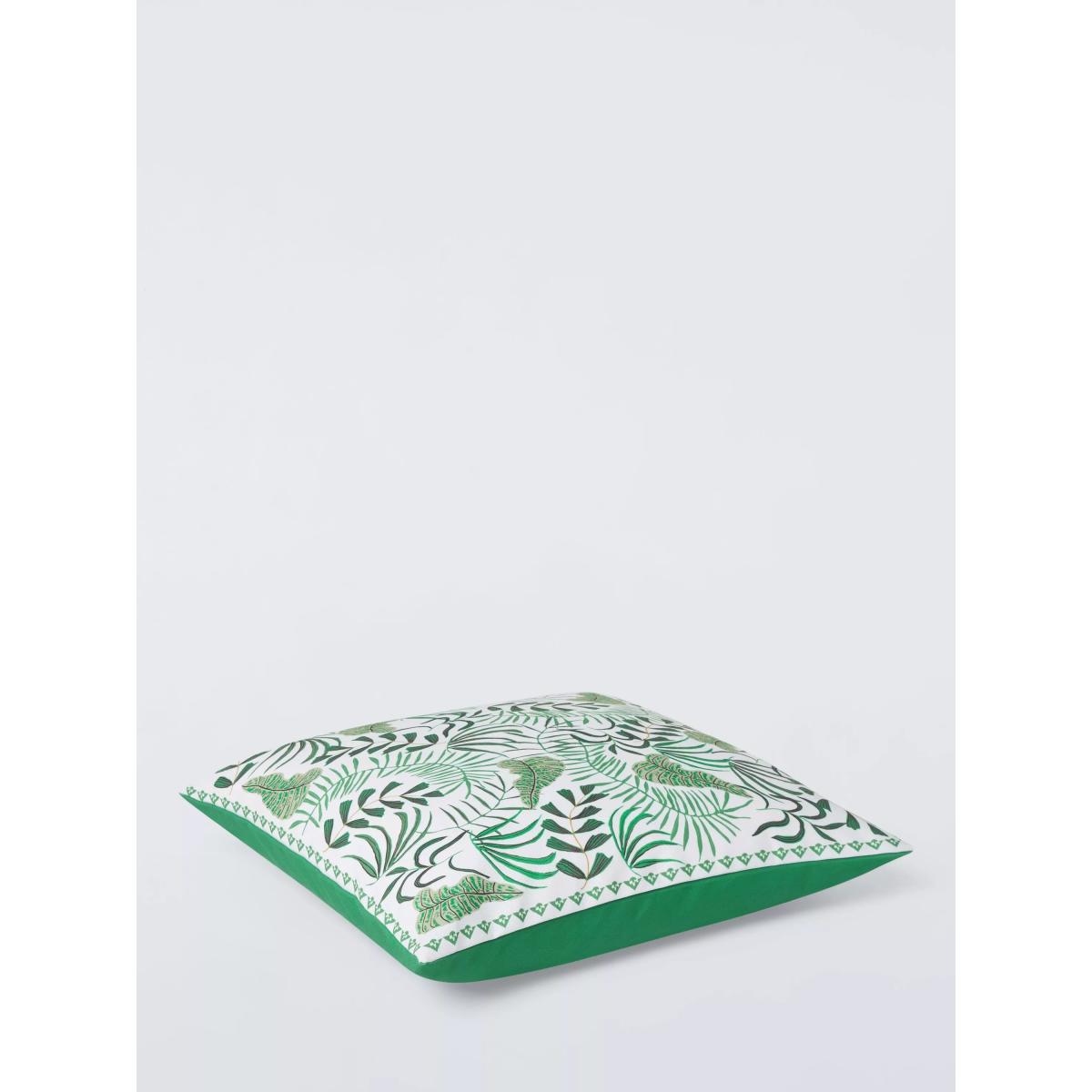 John Lewis Floral Indoor/Outdoor Cushion, Pistachio – image 3