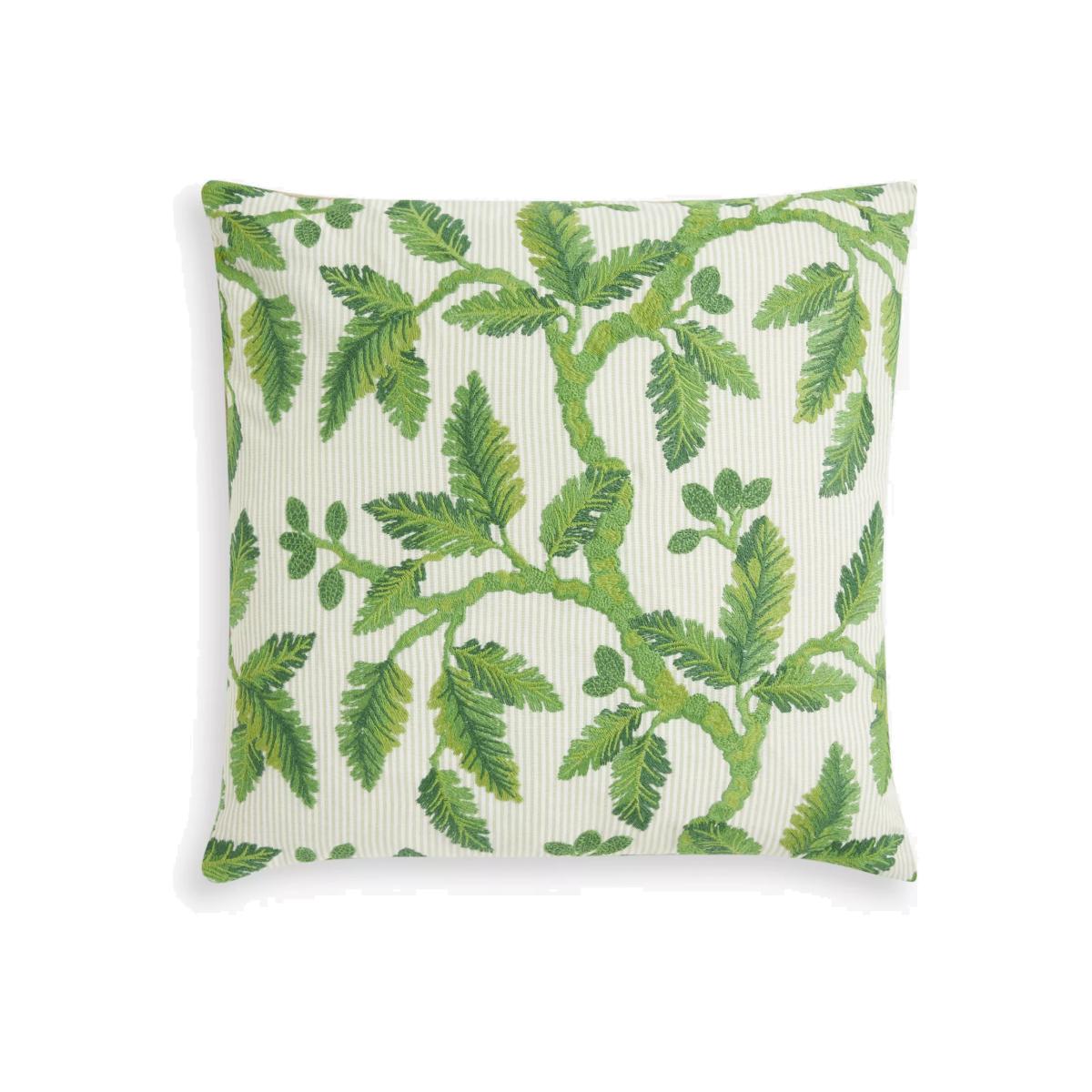 Sanderson Oaknut Cushion, Stripe Green – image 1