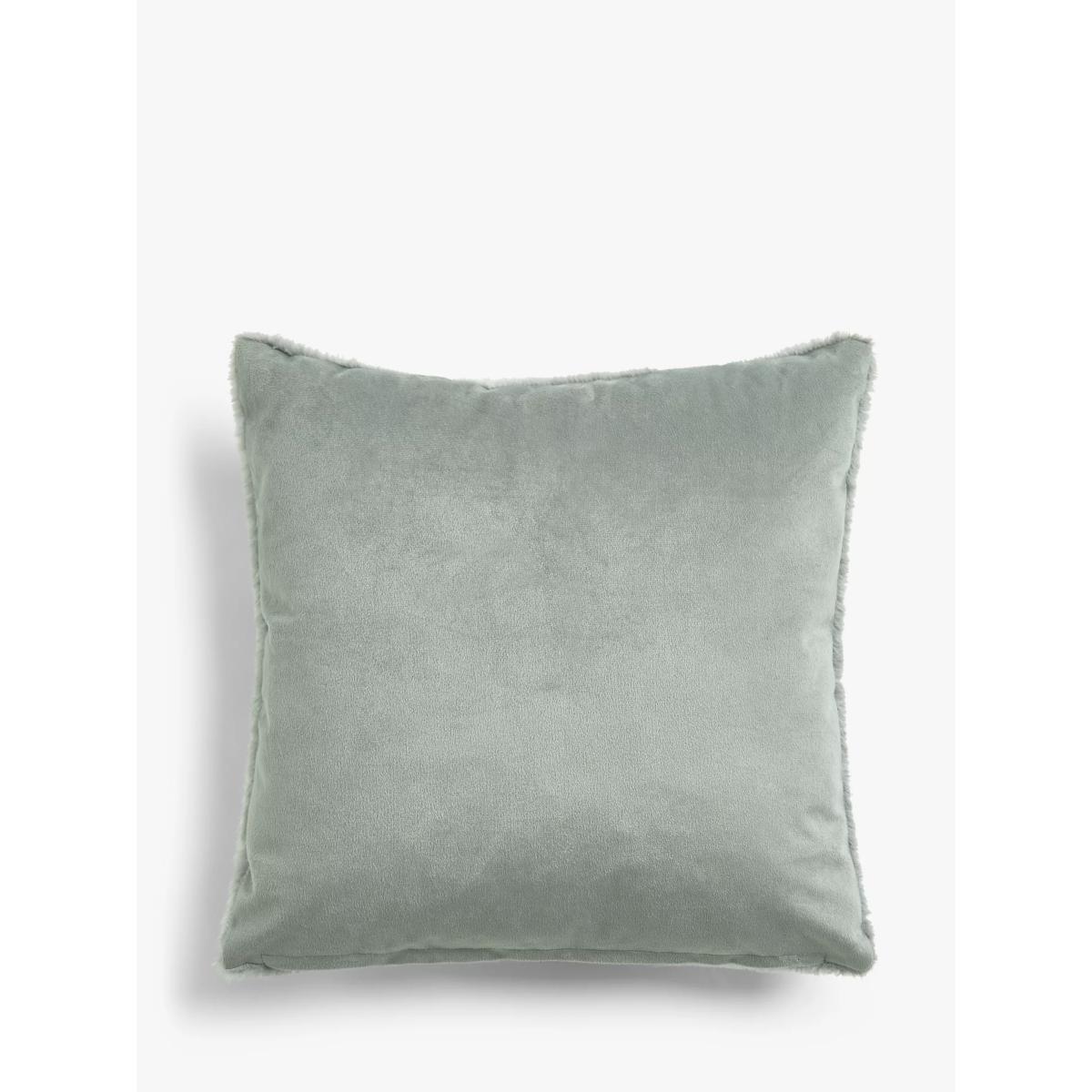 John Lewis & Partners Ombre Stripe Fleece Cushion, Grey – image 4