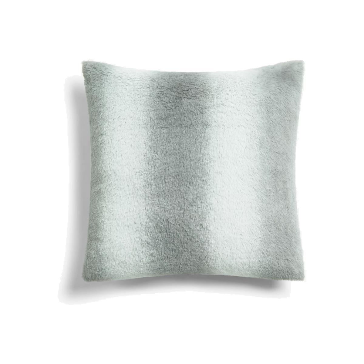 John Lewis & Partners Ombre Stripe Fleece Cushion, Grey – image 1