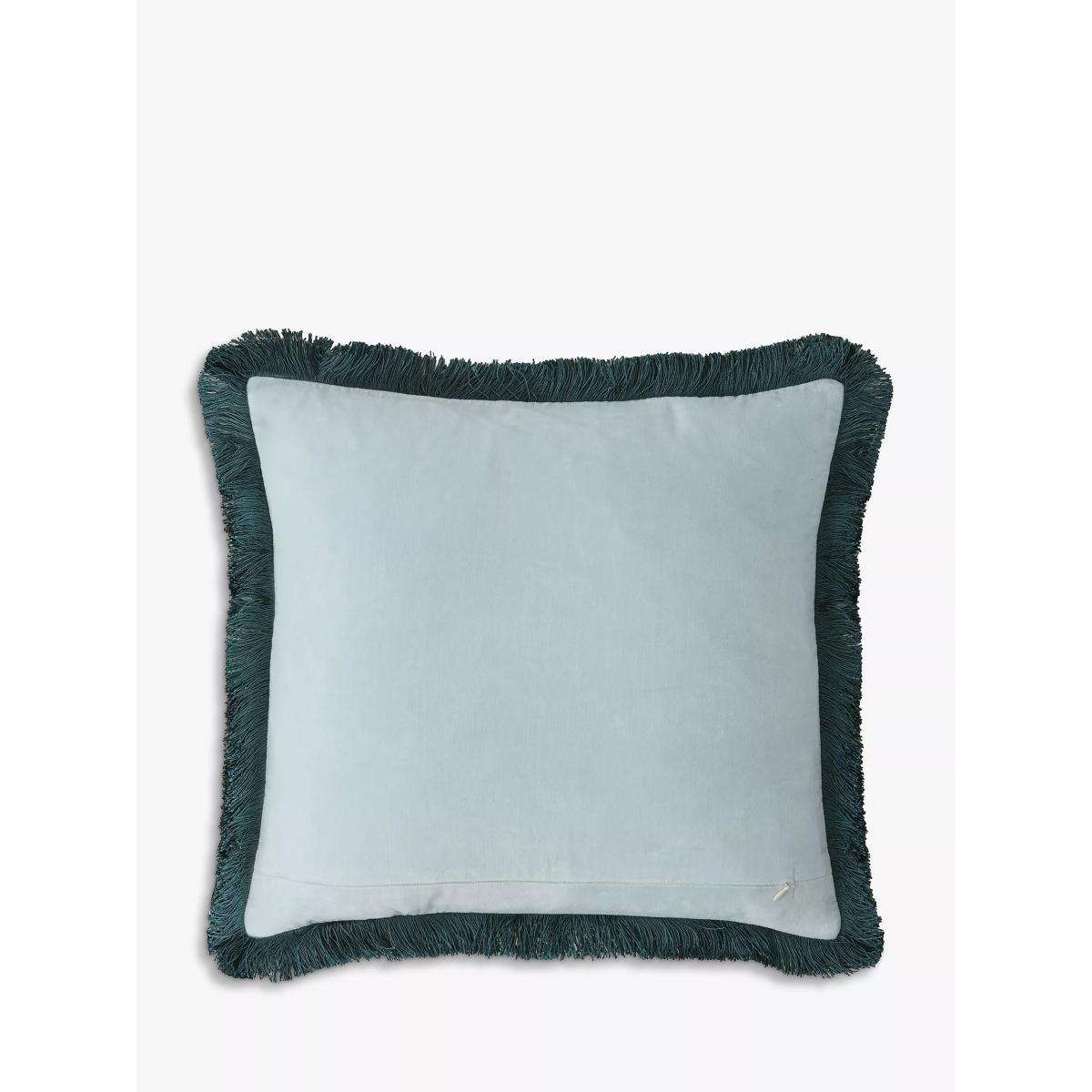 William Morris At Home Lodden Square Cushion, Blue – image 2