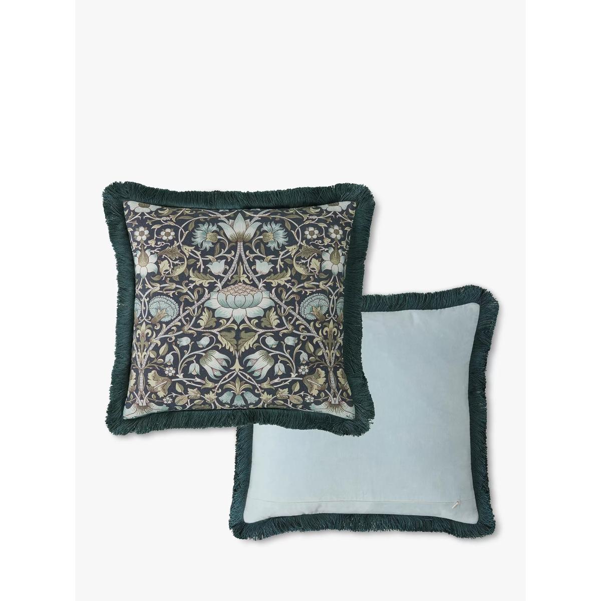 William Morris At Home Lodden Square Cushion, Blue – image 3