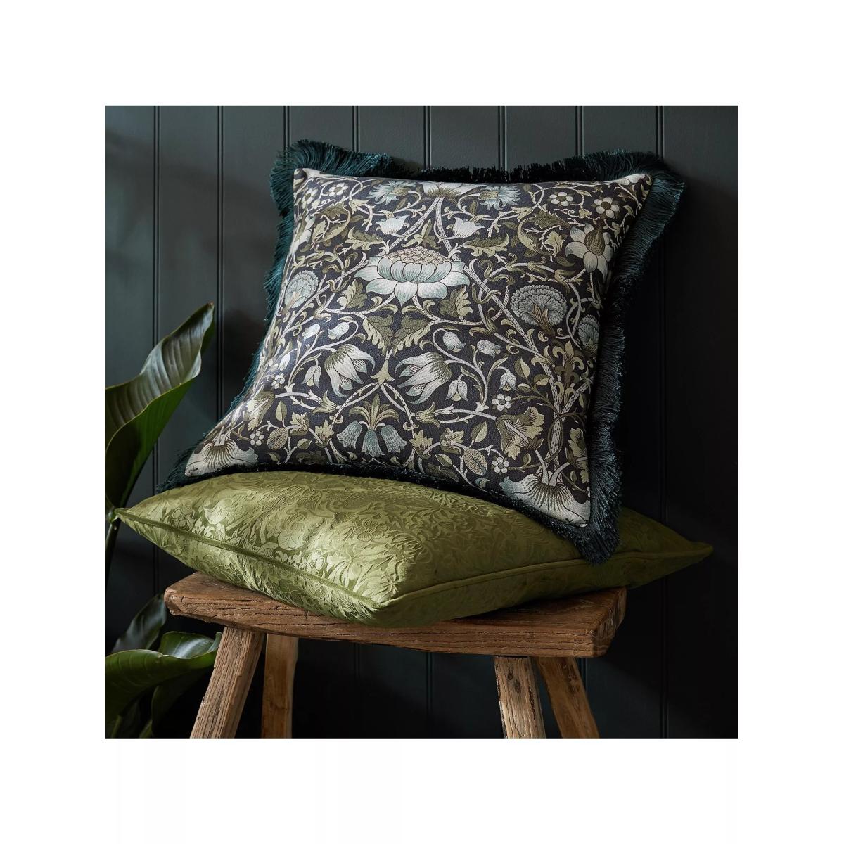 William Morris At Home Lodden Square Cushion, Blue – image 4