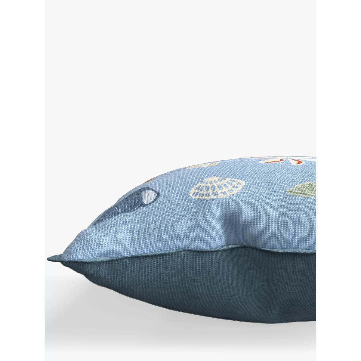 John Lewis & Partners Sea Shell Garden Cushion, 43 x 43cm, Blue/Multi – image 3