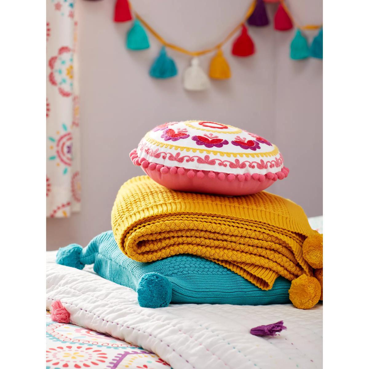 little home at John Lewis Jasmin Pom Pom Cushion – image 3