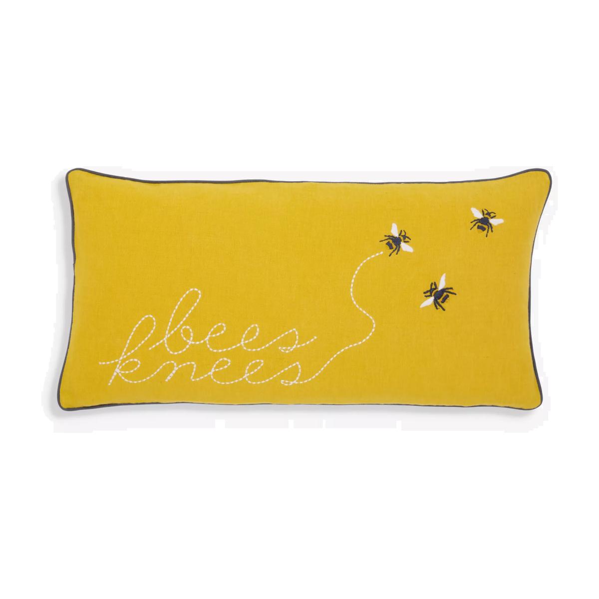 Joules Bee's Knees Cushion, Antique Gold – image 1