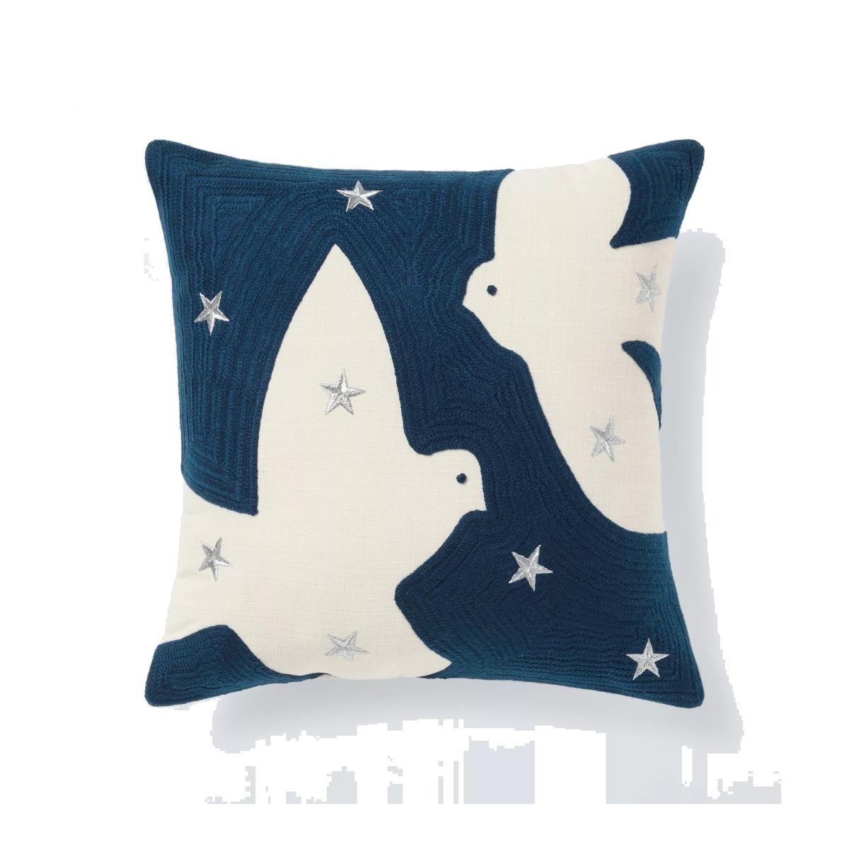 John Lewis Peace Bird Cushion, Midnight – image 1