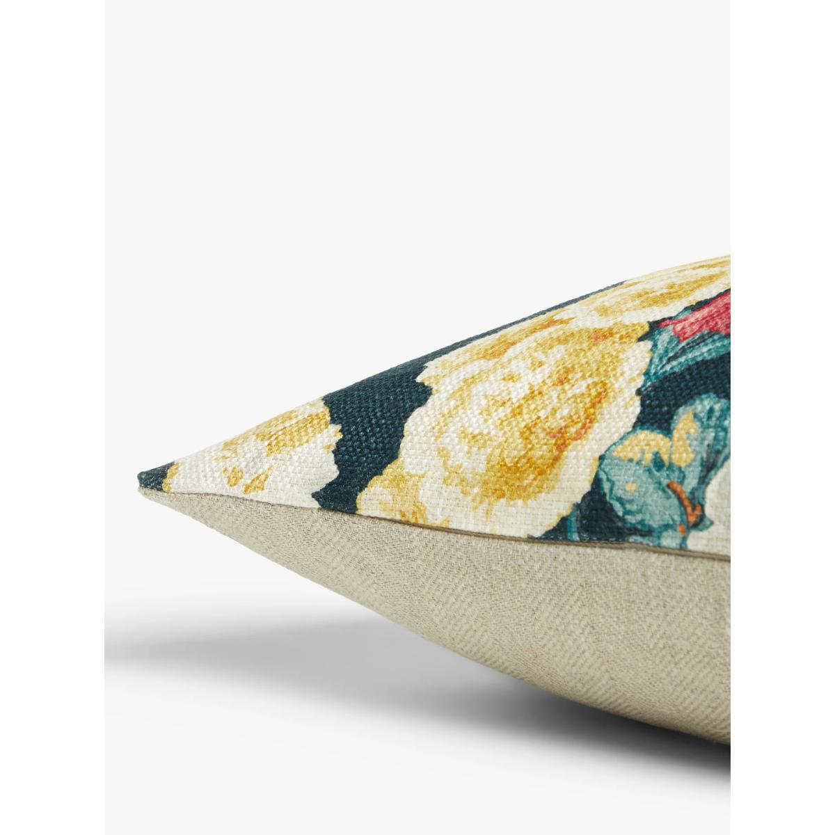 Sanderson Hollyhocks Cushion, Yellow / Multi – image 3
