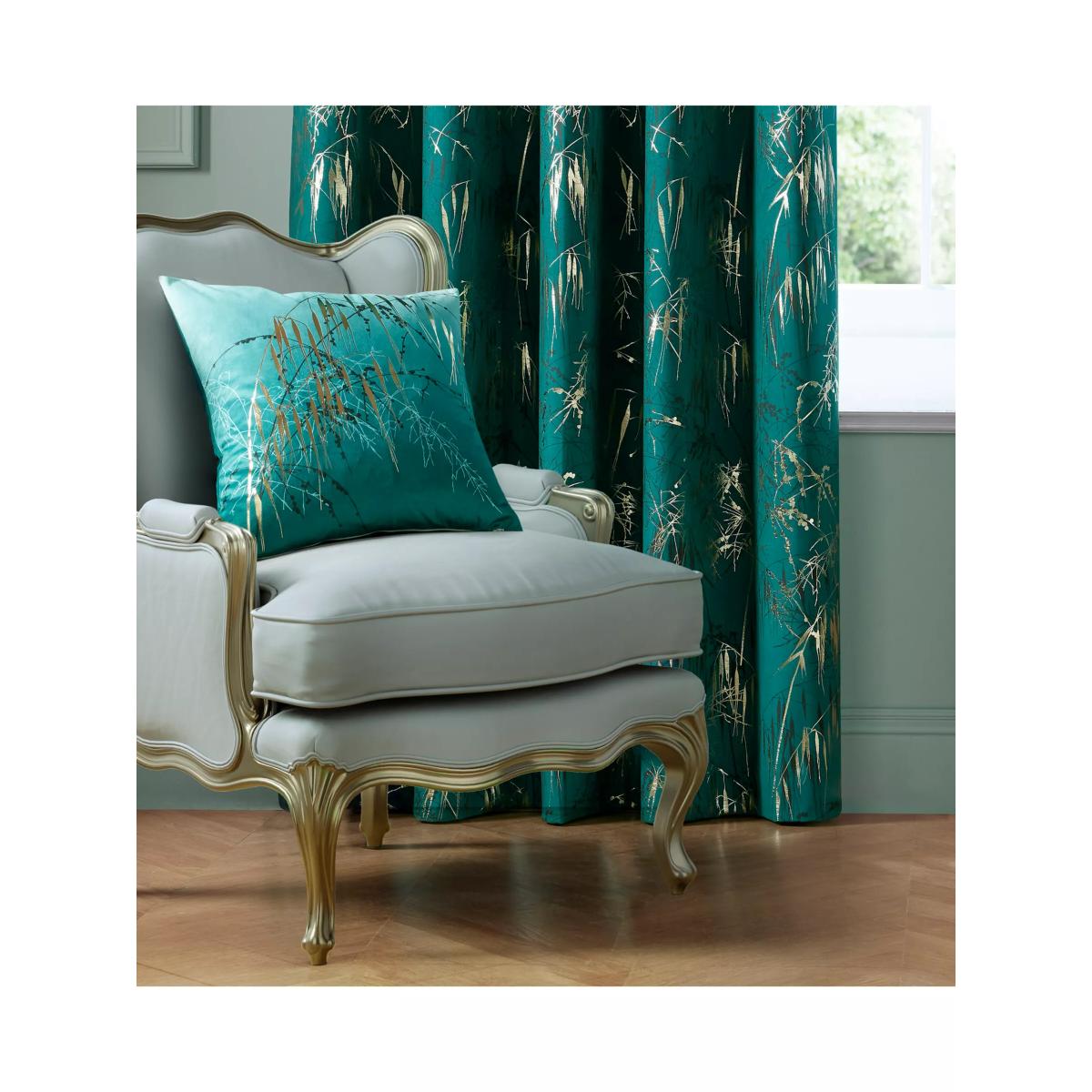 Clarissa Hulse Meadow Grass Cushion, Teal – image 3