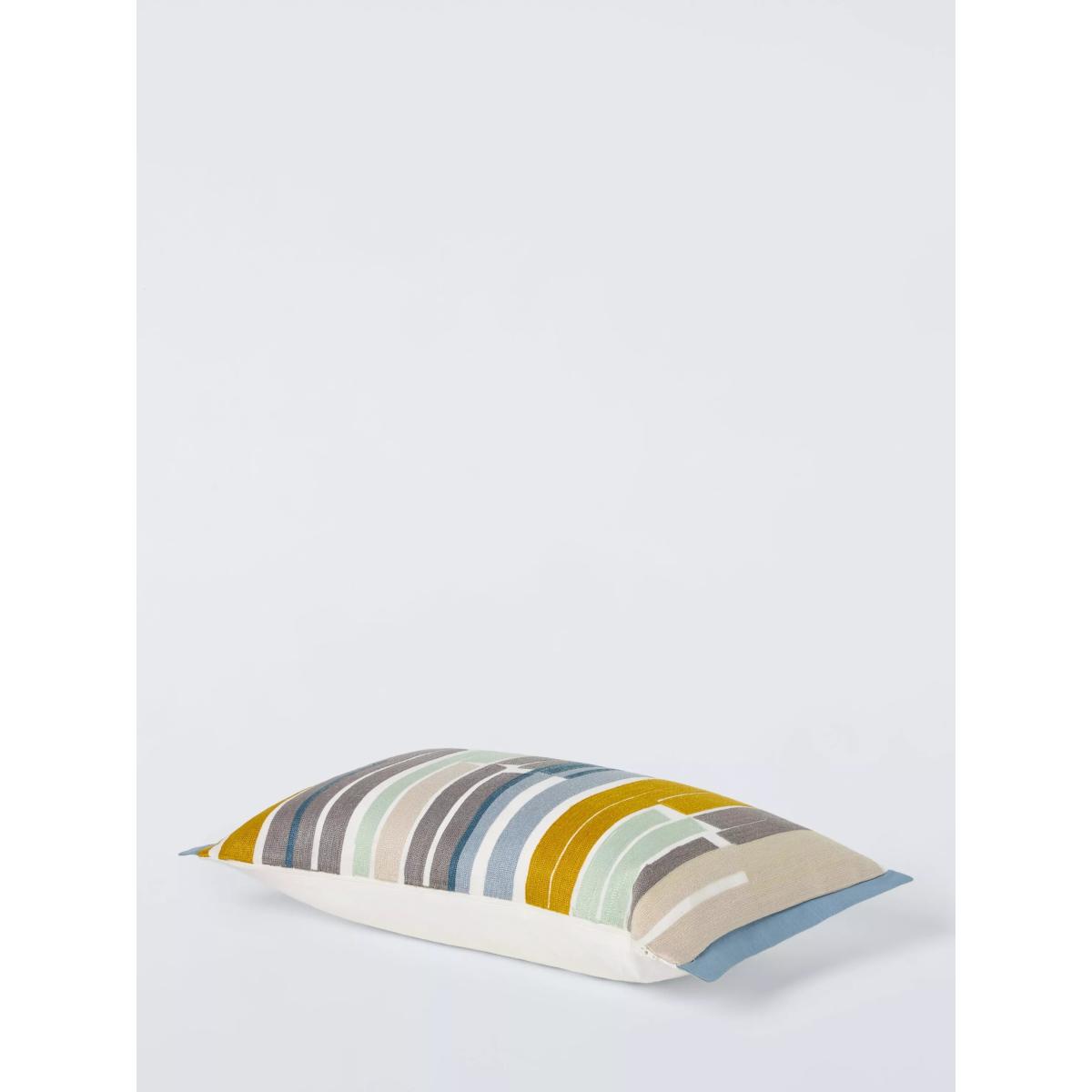 John Lewis Ingrid Striped Cushion, White/Multi – image 3