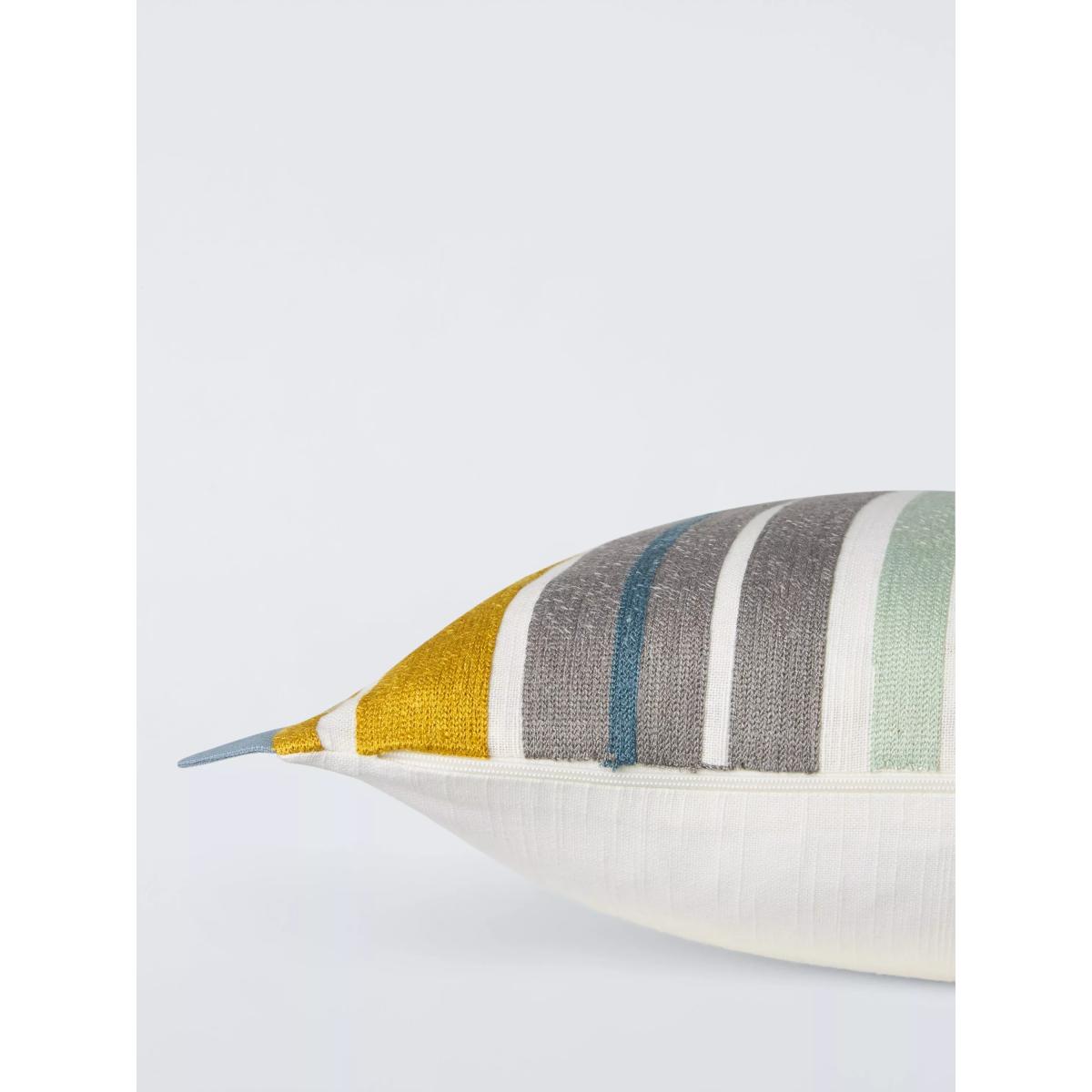John Lewis Ingrid Striped Cushion, White/Multi – image 4