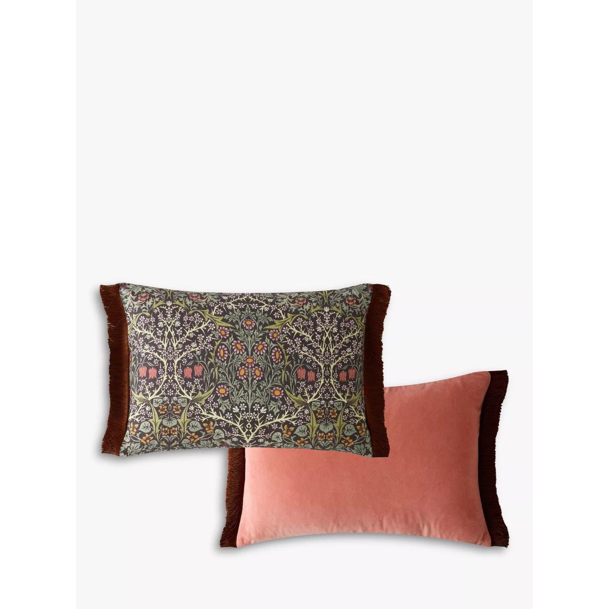 William Morris At Home Blackthorn Rectangular Cushion, Midnight – image 3