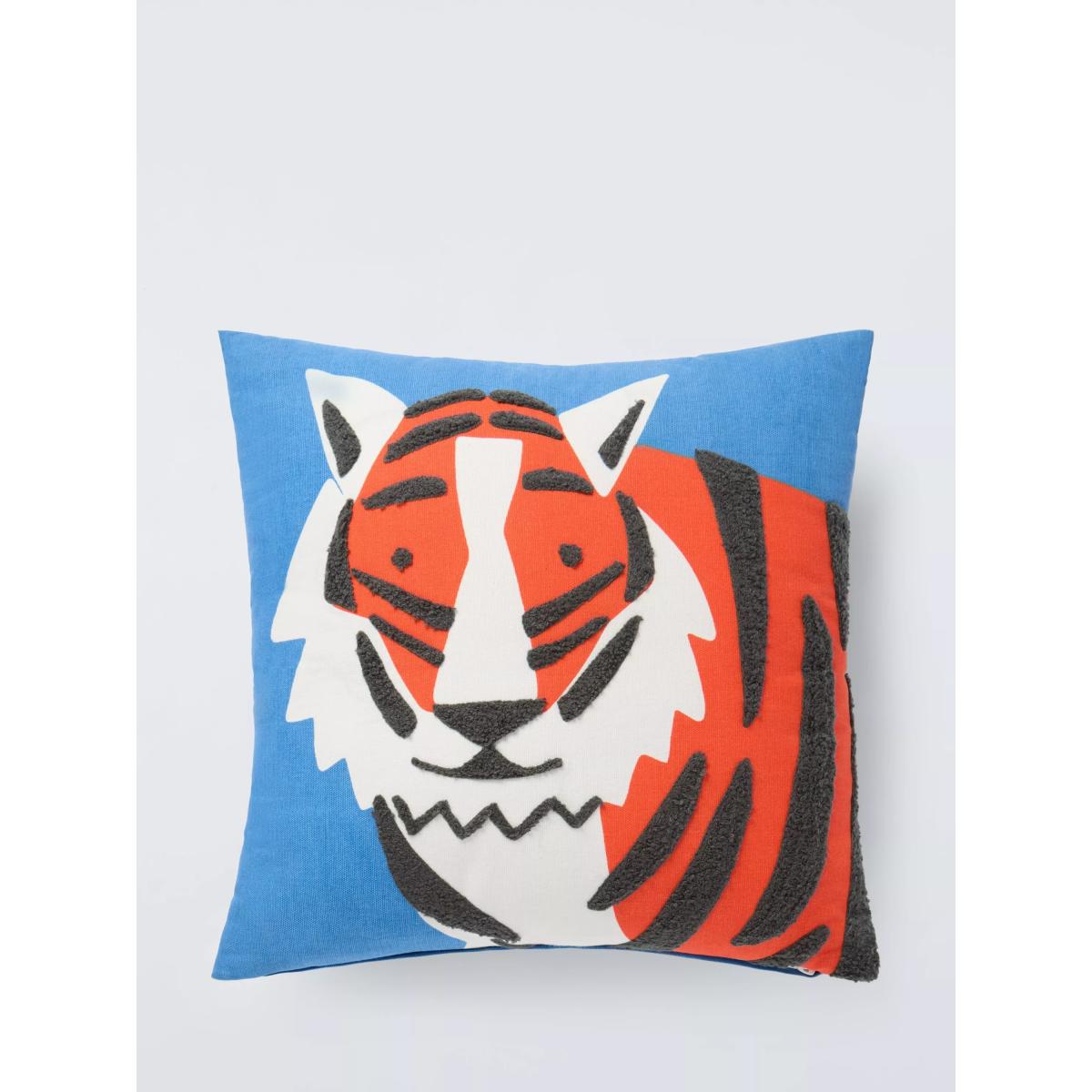 John Lewis Kids' Tiger Tufted Cushion, Multi – image 2