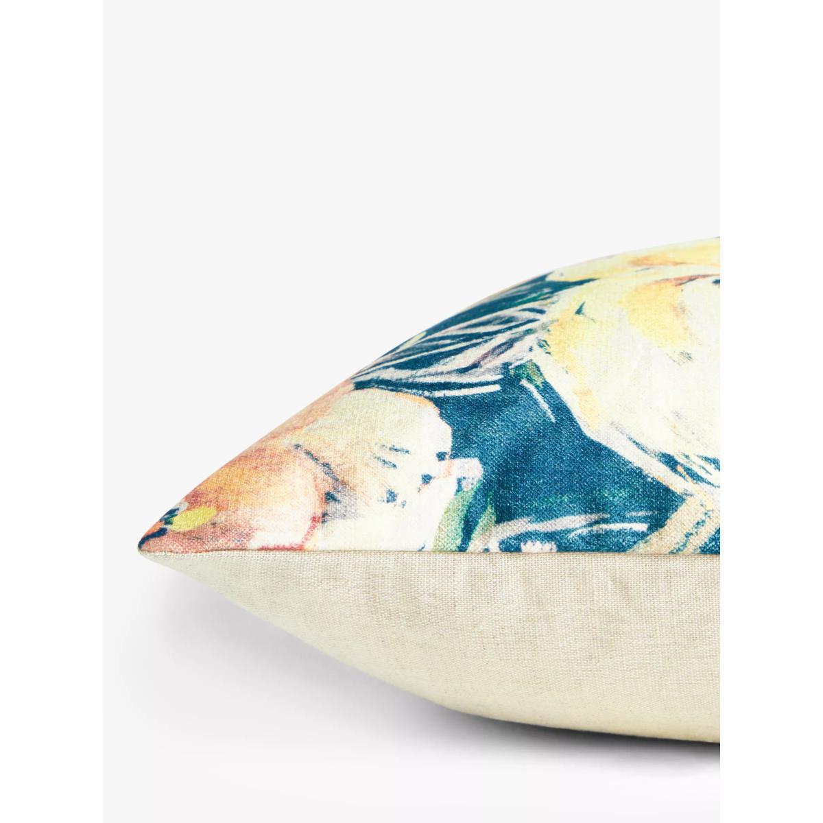 John Lewis & Partners Peony Garden Floral Cushion, Fjord – image 3