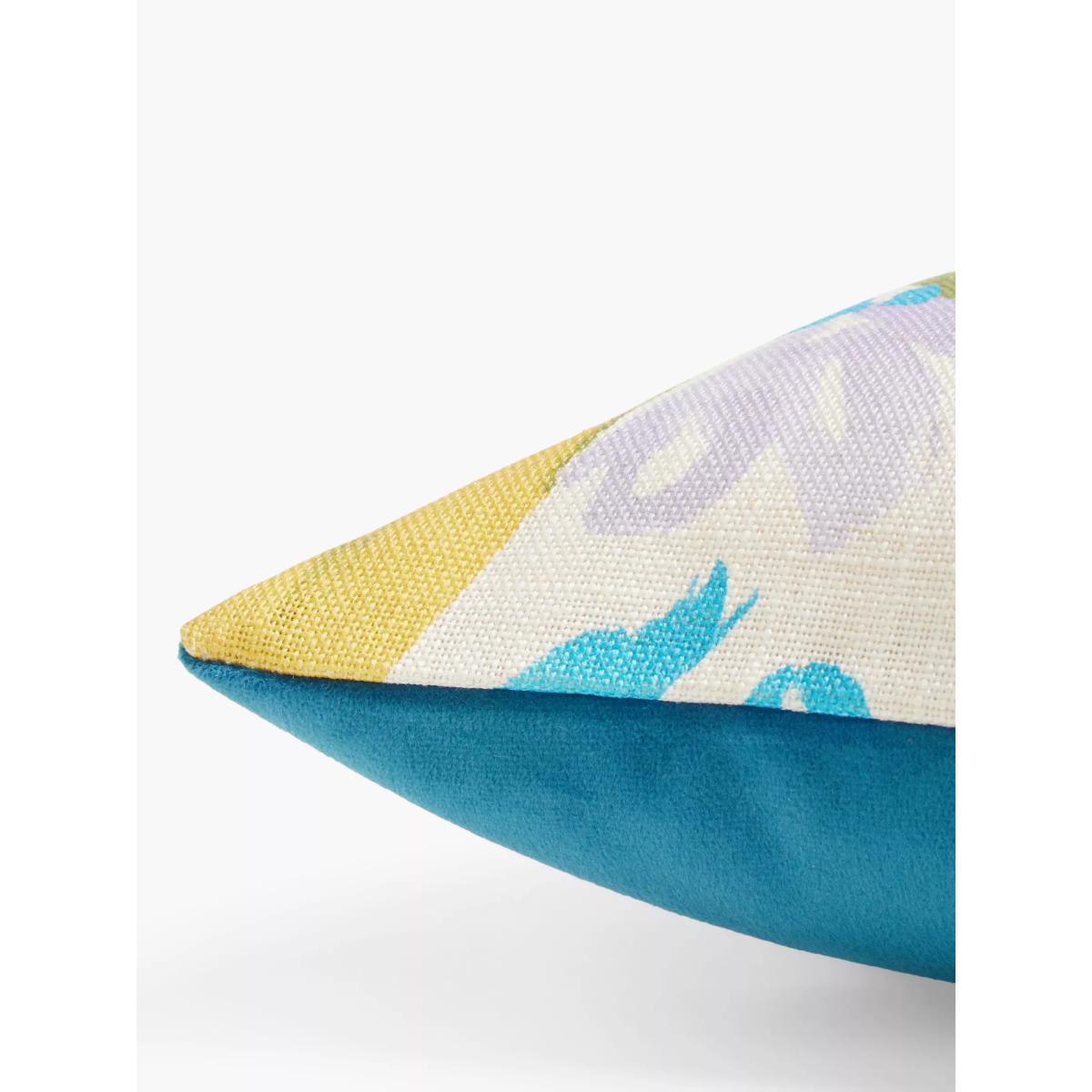 John Lewis Abstract Bloom Rectangular Cushion, Blue/Multi – image 3