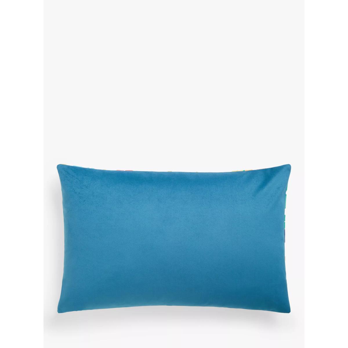John Lewis Abstract Bloom Rectangular Cushion, Blue/Multi – image 4