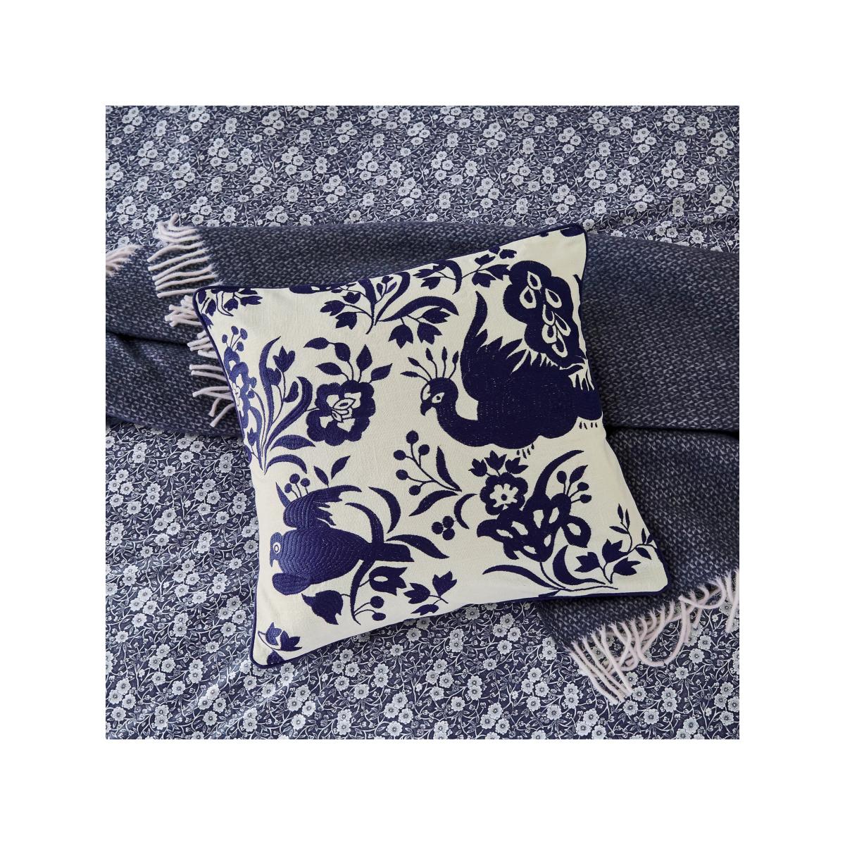 Burleigh x Bedeck Calico Cushion, Blue Multi Blue – image 2