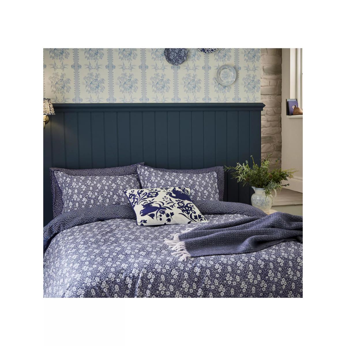 Burleigh x Bedeck Calico Cushion, Blue Multi Blue – image 3