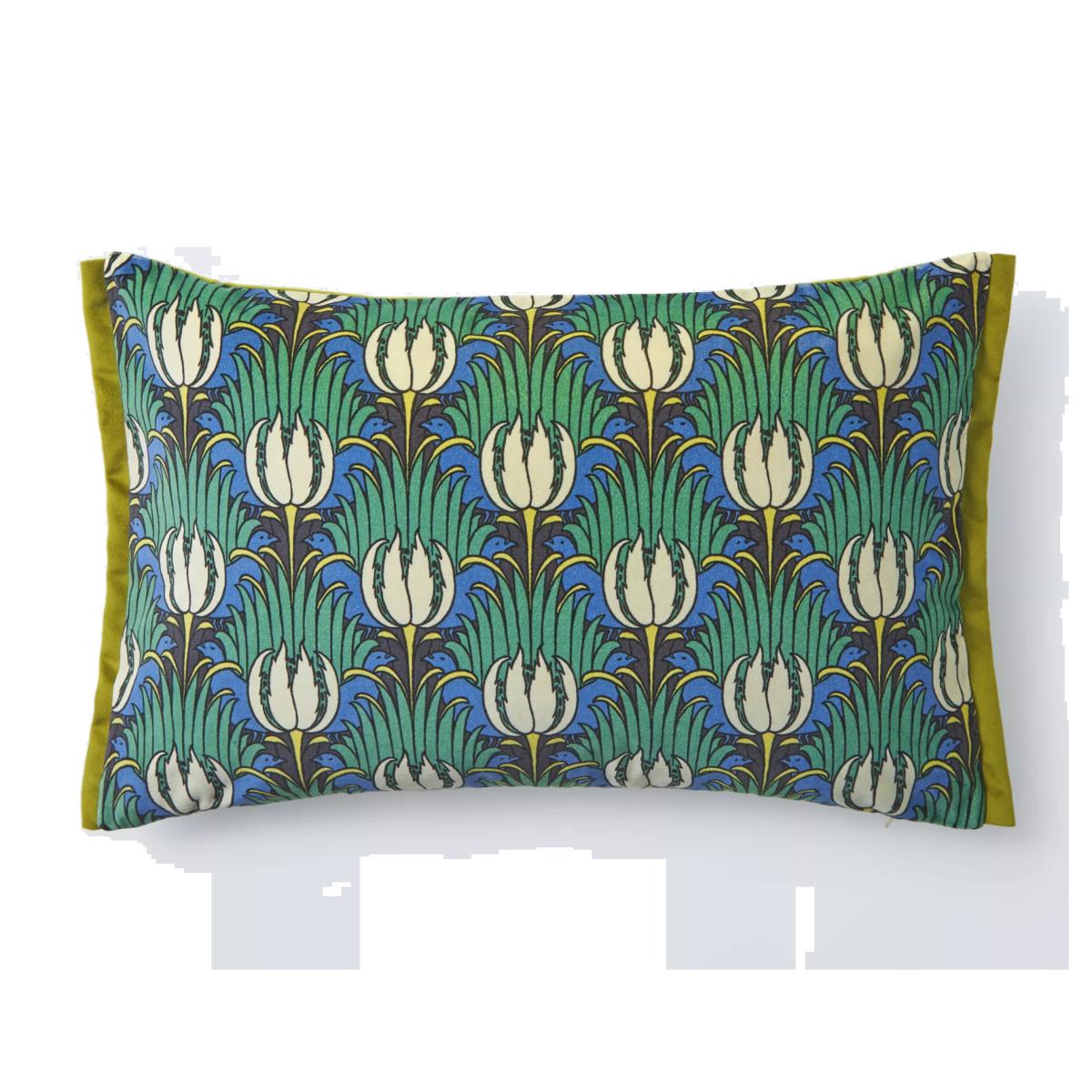 Morris & Co. Tulip and Bird Velvet Cushion – image 1