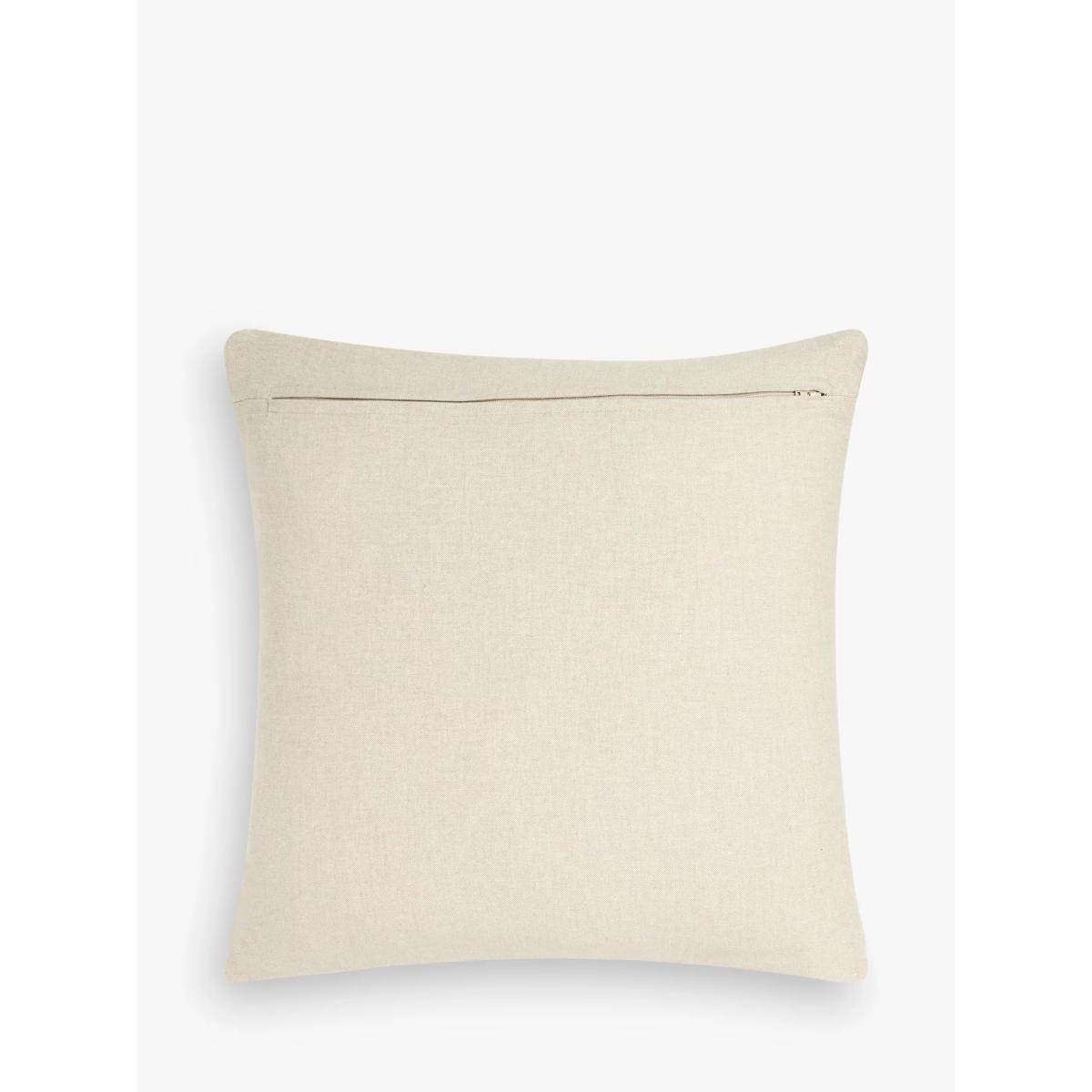 John Lewis Quilted Velvet Cushion, Natural – image 2