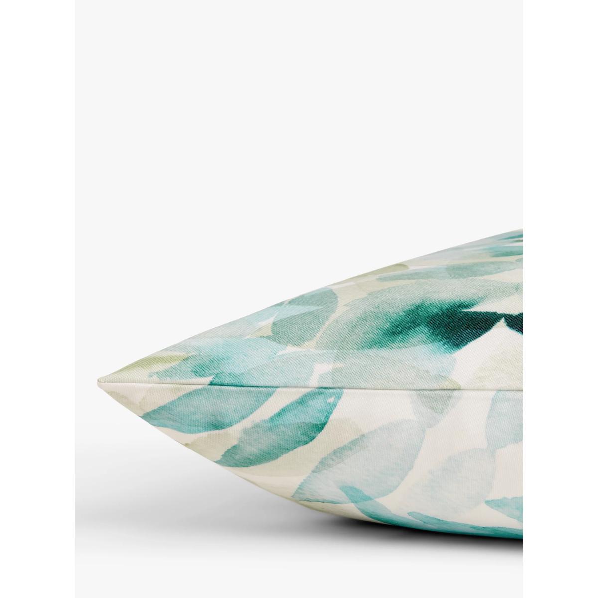 John Lewis Watercolour Leaf Indoor/Outdoor Cushion, Green – image 2