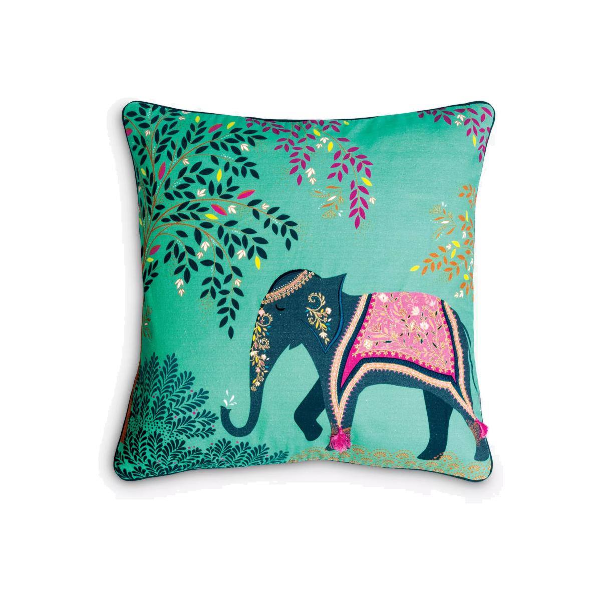 Sara Miller Elephants Oasis Cushion – image 1