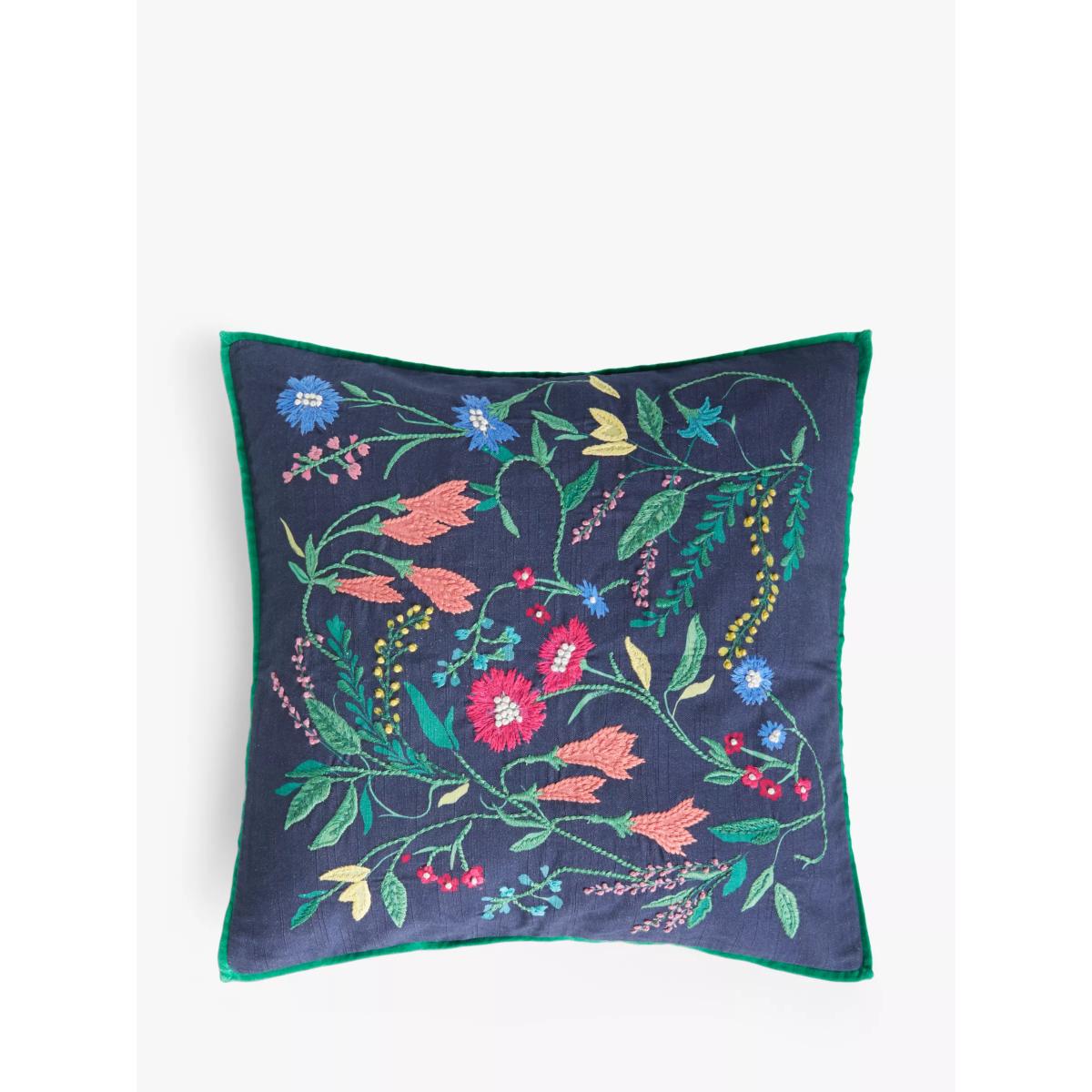 John Lewis Foxlease Floral Embroidered Cushion – image 4