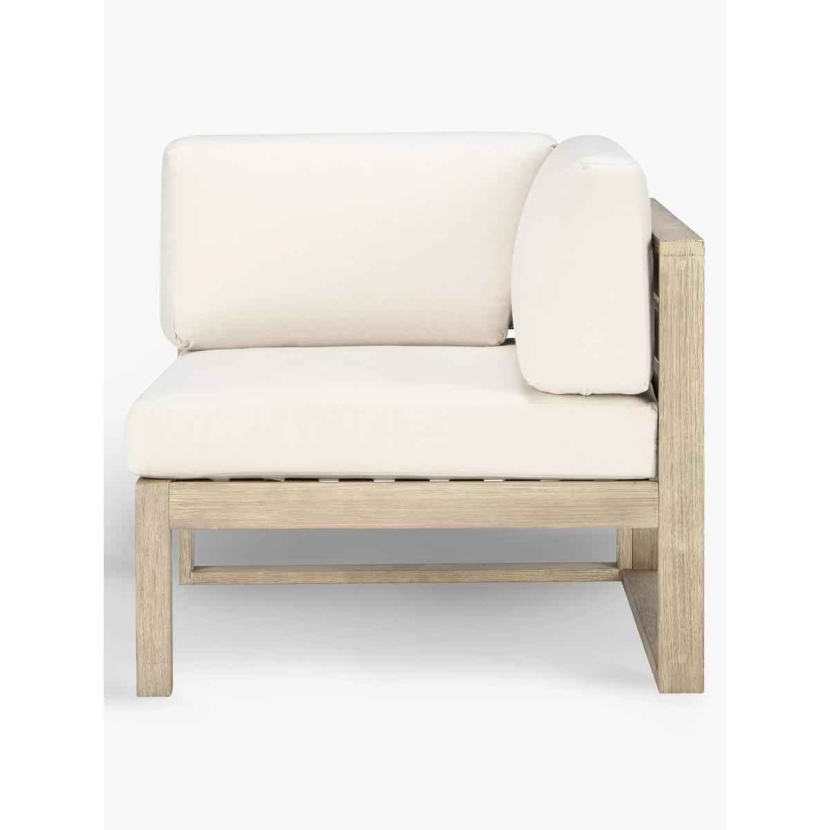 John Lewis St Ives Garden Corner Chair Section with Cushions, FSC-Certified (Eucalyptus Wood), Natural – image 2