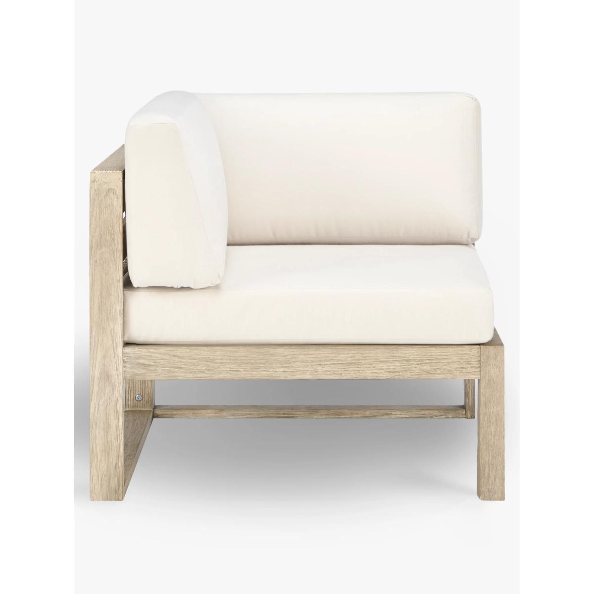 John Lewis St Ives Garden Corner Chair Section with Cushions, FSC-Certified (Eucalyptus Wood), Natural – image 3