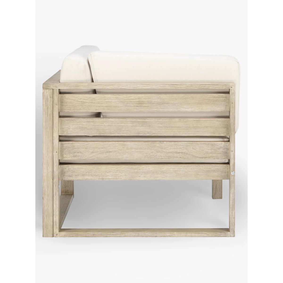 John Lewis St Ives Garden Corner Chair Section with Cushions, FSC-Certified (Eucalyptus Wood), Natural – image 6