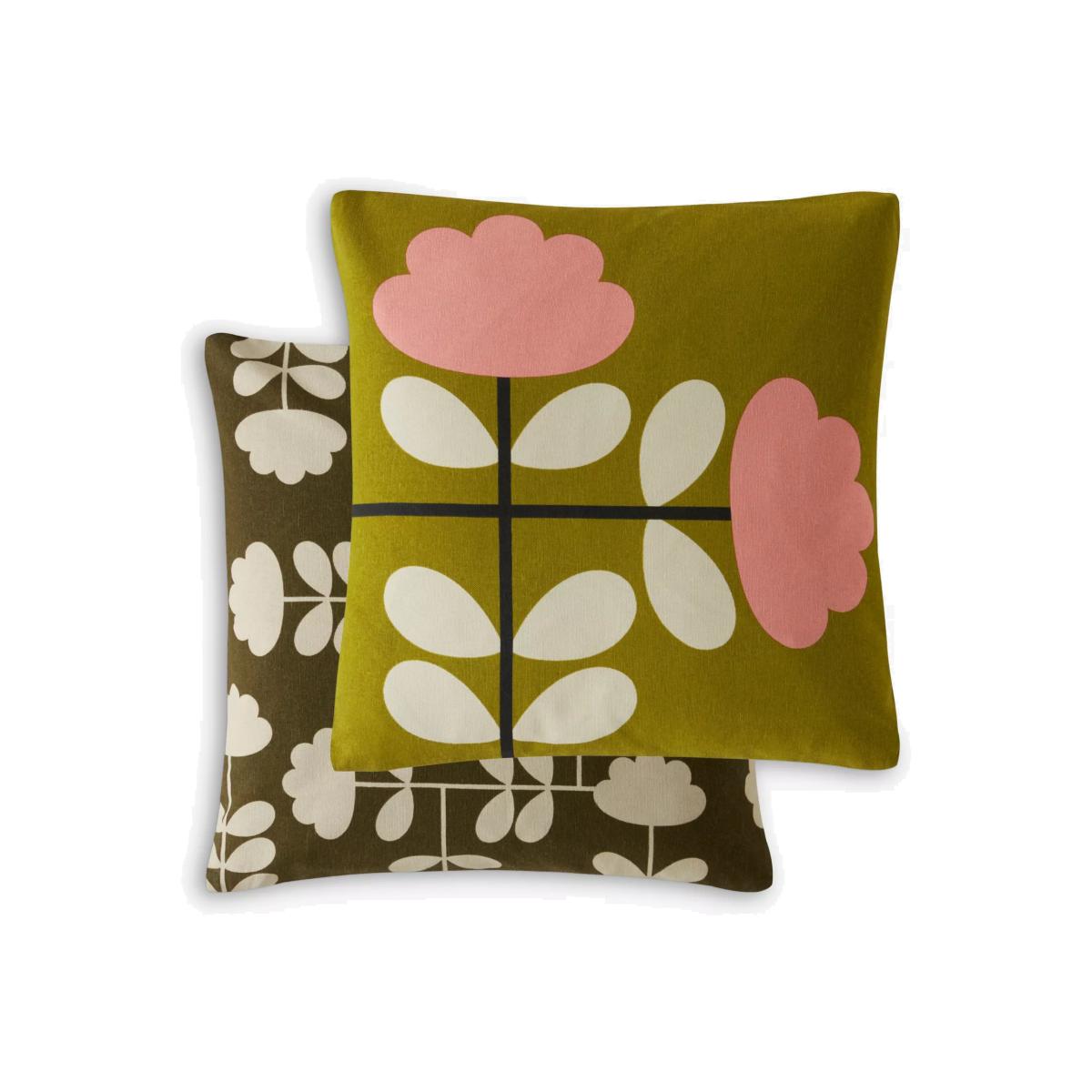 Orla Kiely Cut Stem Cushion, Moss