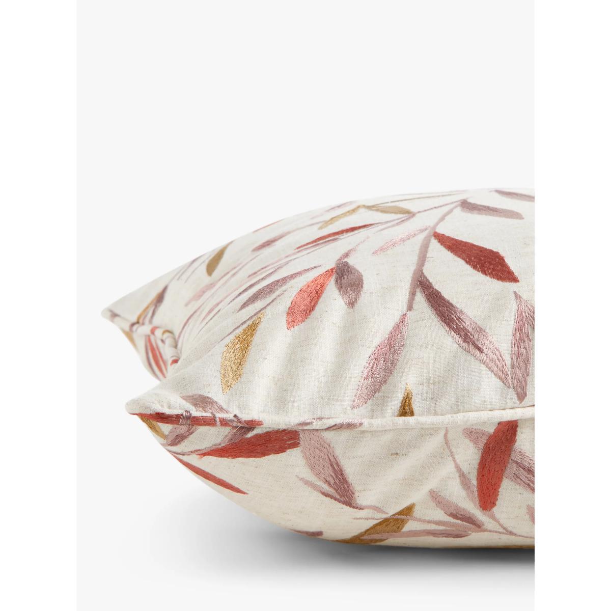 John Lewis & Partners Langley Leaf Cushion, Teal – image 2