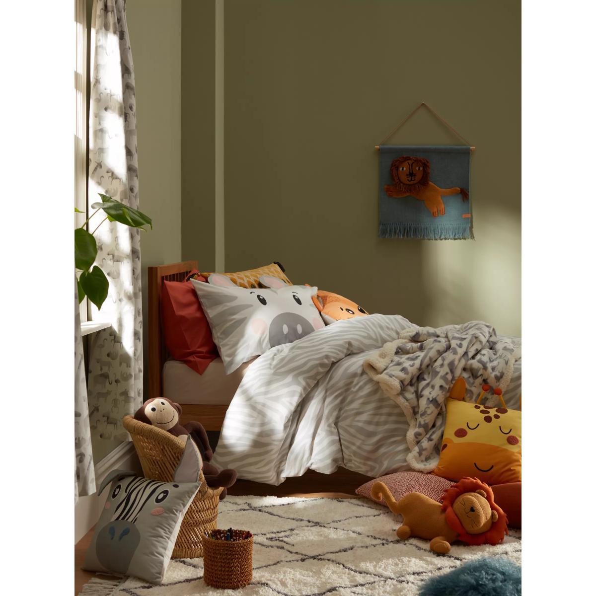 little home at John Lewis Zebra Cushion, Multi – image 4