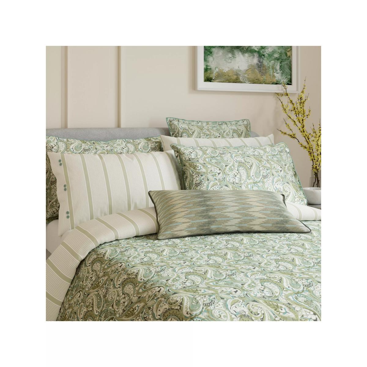 Bedeck of Belfast Alessie Cushion, Blue Chambray – image 2