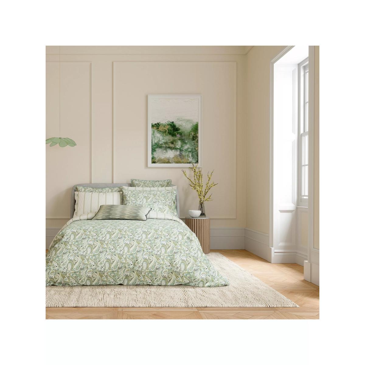 Bedeck of Belfast Alessie Cushion, Blue Chambray – image 3