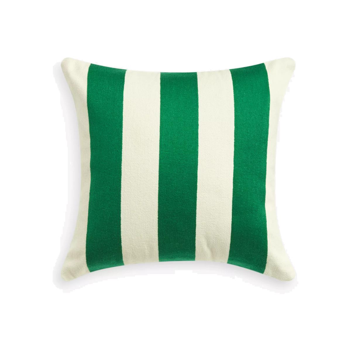 John Lewis Block Stripe Square Cushion, Jadeite – image 1