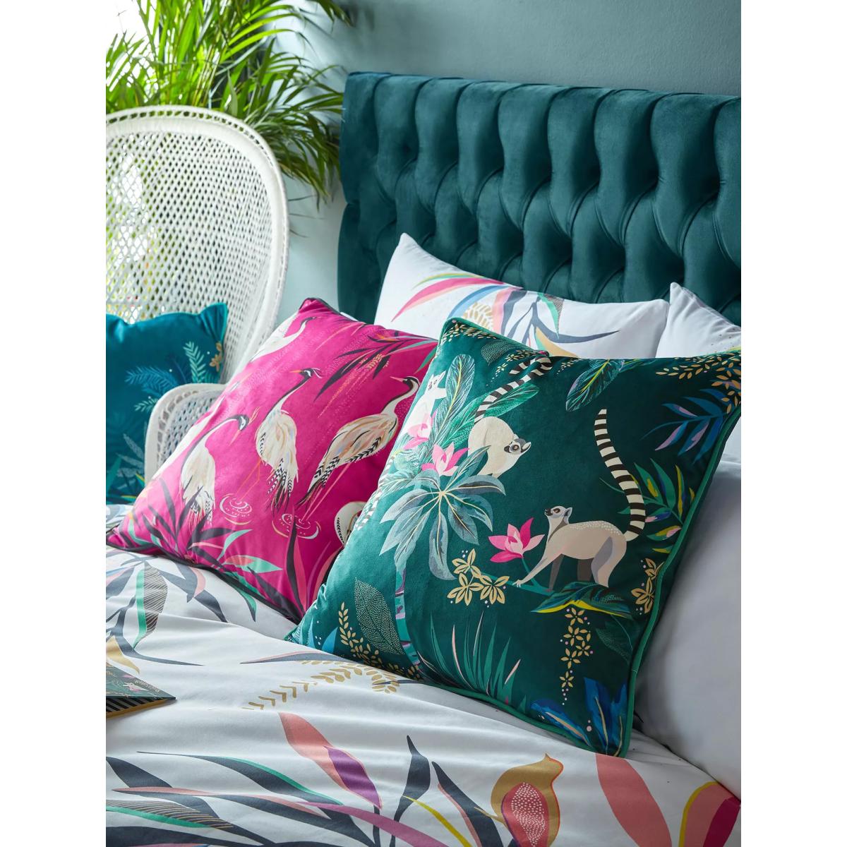 Sara Miller Heron Cushion, Teal – image 3