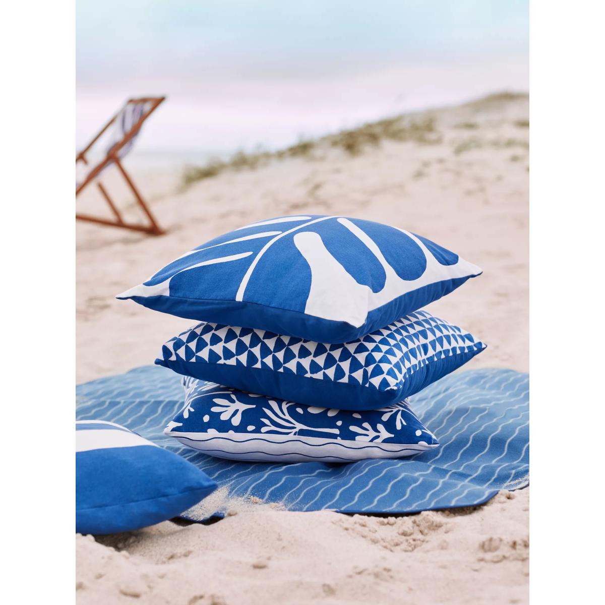 John Lewis Palm Grove Indoor/Outdoor Cushion, Cobalt – image 4