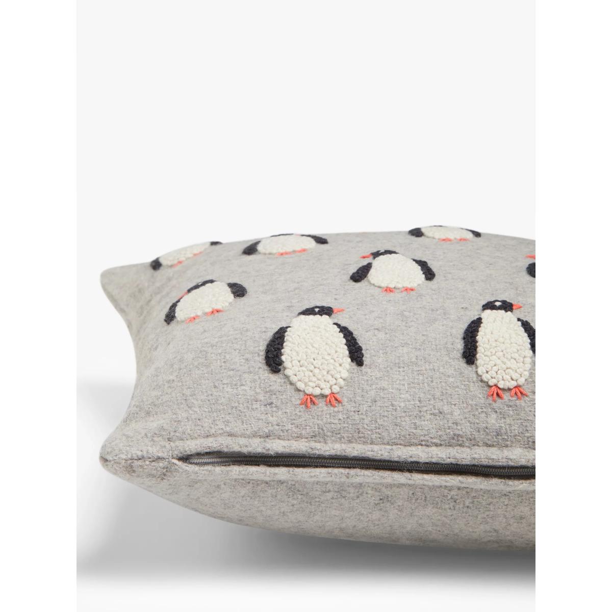 John Lewis French Knot Penguin Christmas Cushion – image 3