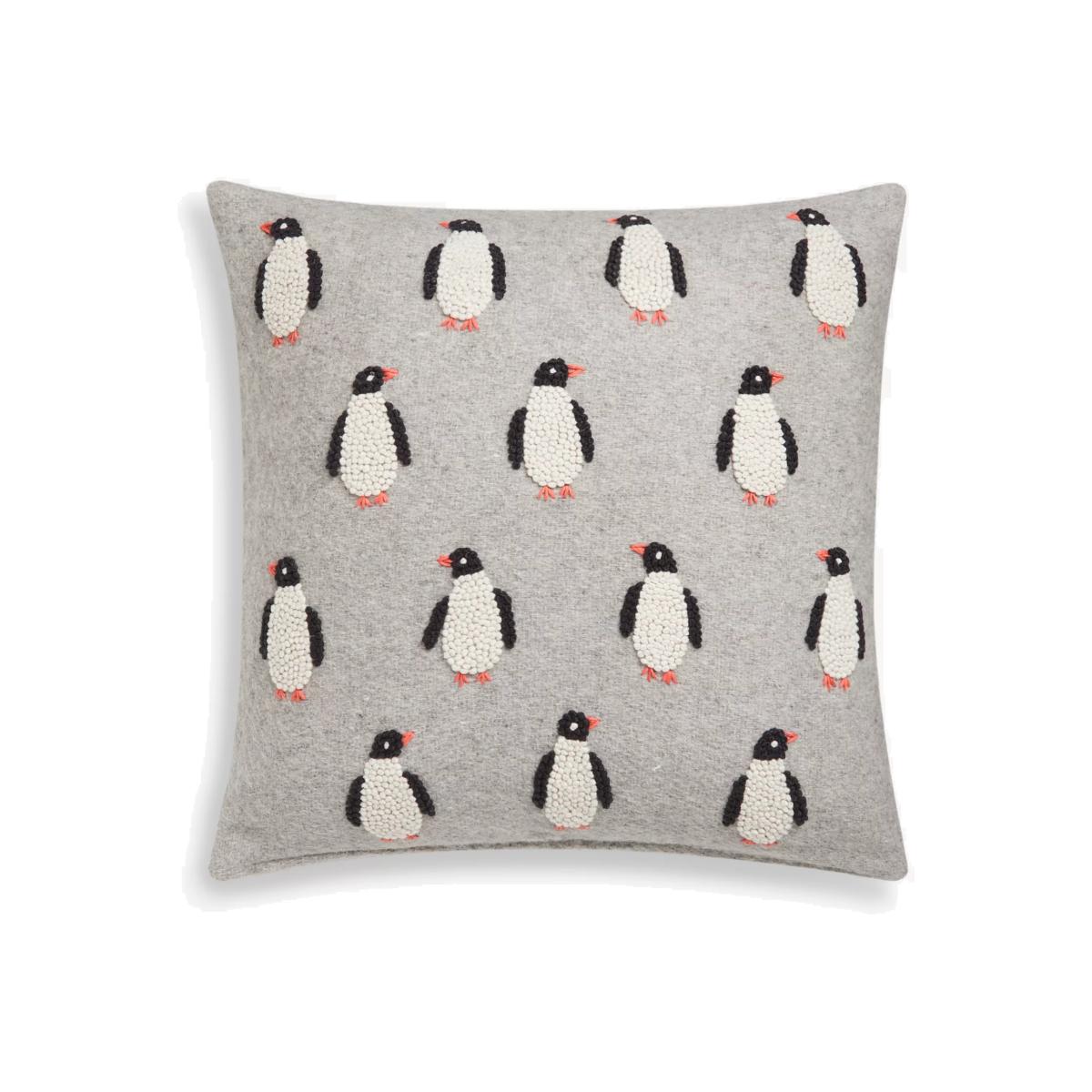 John Lewis French Knot Penguin Christmas Cushion – image 1