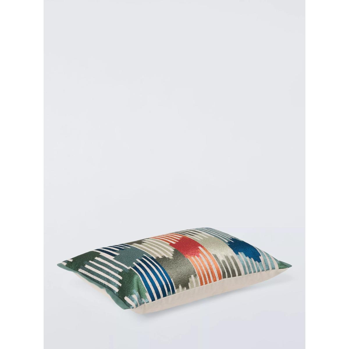 John Lewis Ikat Stripe Cushion, Multi – image 3